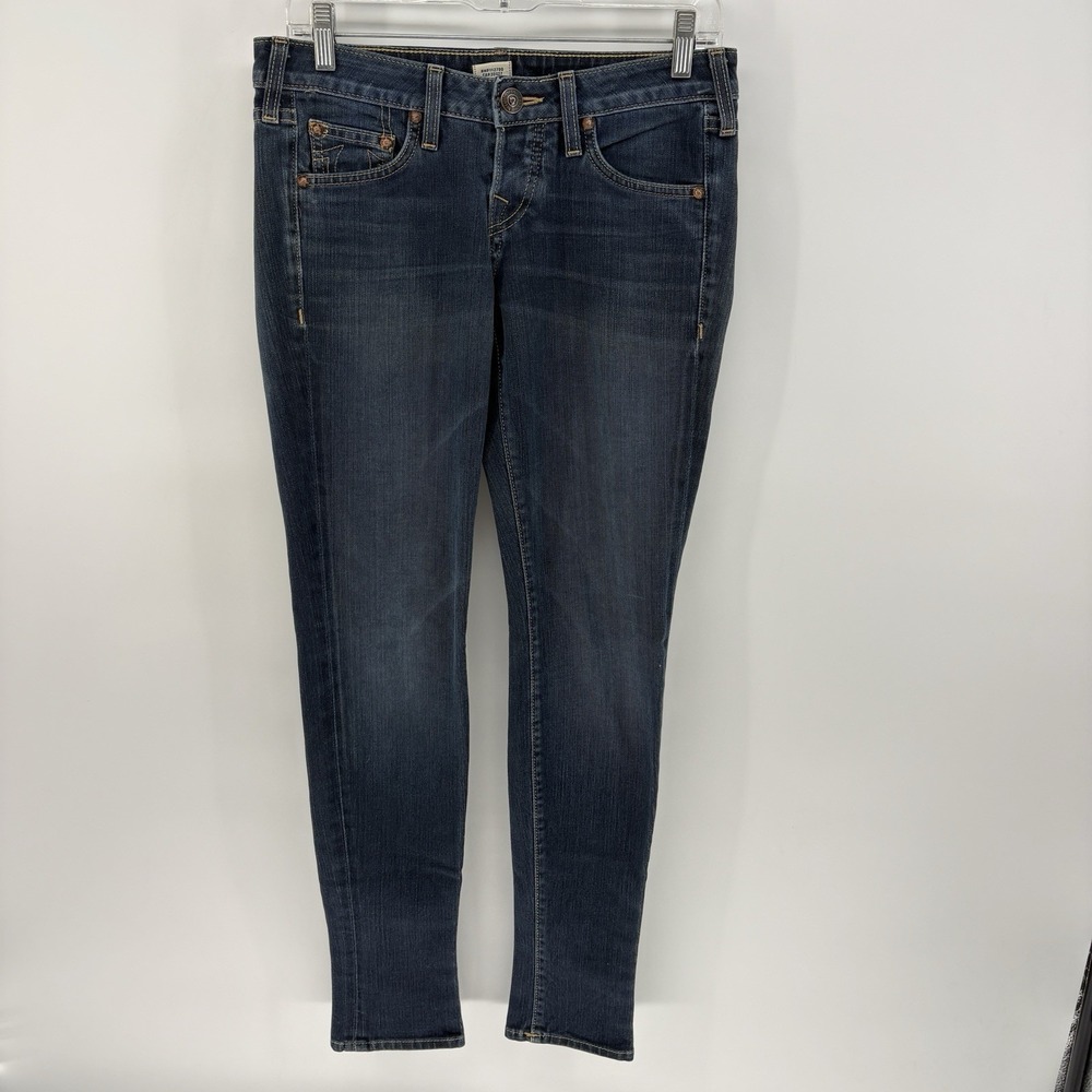 True Religion Stella Jeans Womens 28X31 USA Made Dark Wash Skinny Stretch Denim